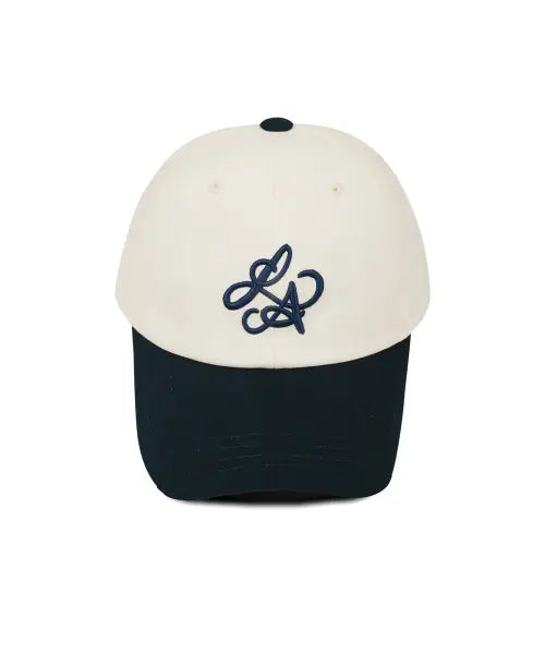 [LIN AVENUE] LA Two-Tone Baseball Cap – Navy \u0026 Cream / LA 투톤 볼캡 - 네이비\u0026크림