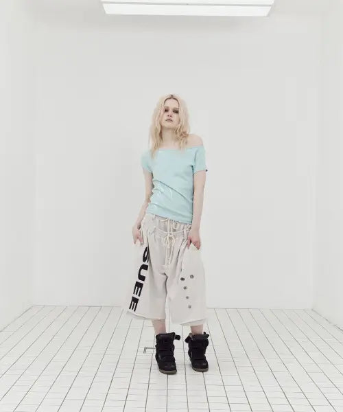 [SETUP-EXE] DOUBLE LAYERED BERMUDA PANTS / BEIGE