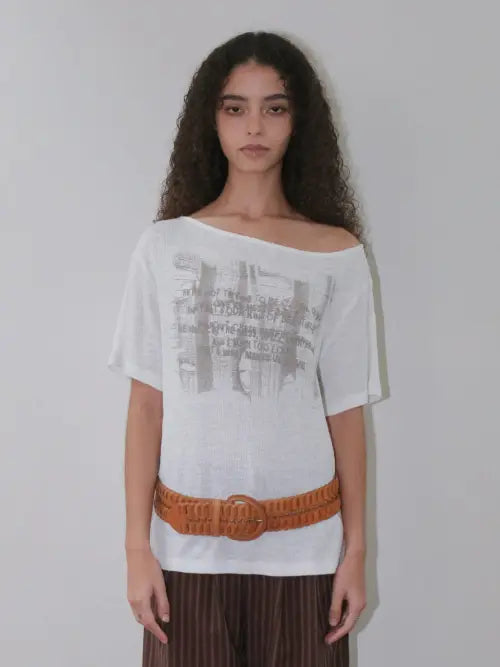 [ORDINARY HOLIDAY] WRINKLE LOOSE FIT T-SHIRT [WHITE]