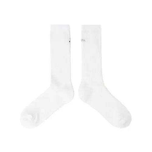 [MALBON GOLF] MALBON LOGO POINT WOMENS LONG SOCKS / 말본 로고 포인트 롱삭스 WHITE (WOMAN)