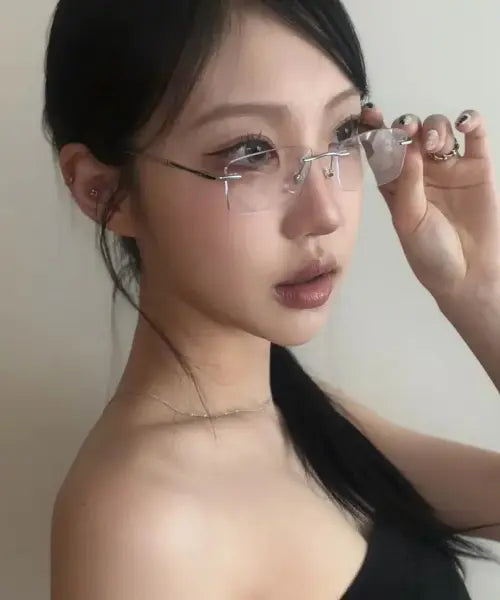 [MERCIBAND] Rimless Titanium Glasses (Blue Light Blocking) 0632D / [블루라이트 차단] 림리스 무테 티타늄 안경 0632D