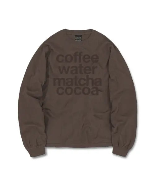 [DURT] FAV DRINKS LONG SLEEVE TEE (BROWN)