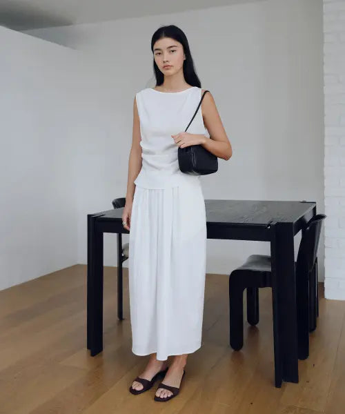 [URAGO] Luna volume shirring skirt