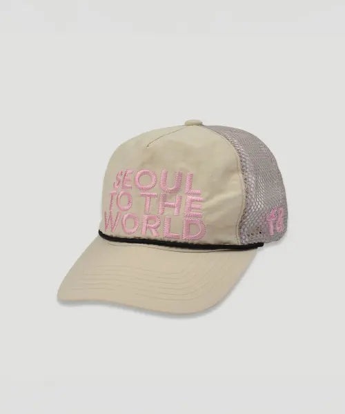 [FRUAND] FRU\u0026 NEEDLE POINT MIX MASH CAP_PINK\u0026BEIGE