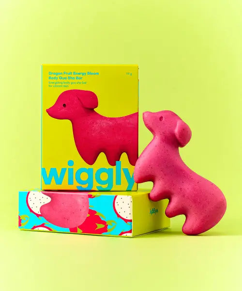 [WIGGLY] Dragon Fruit Energy Bloom Dog Body Gua Sha Soap / [바디클렌저] 용과 에너지 블룸 강아지 바디바 괄사 비누