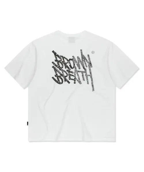 [BROWNBREATH] PAISLEY TAG TEE - WHITE