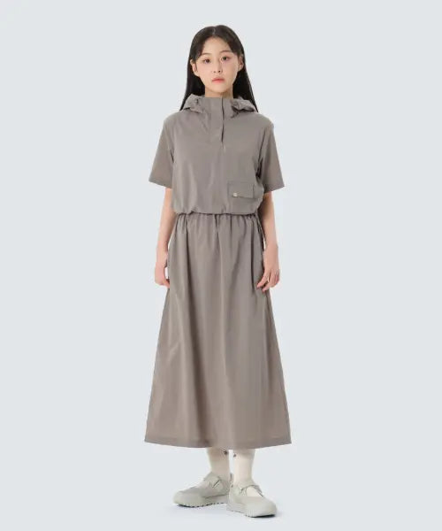 [SNOWPEAK APPAREL] Root Anorak Dress (S26MWROP63) Vintage Gray / 루트 아노락 원피스 (S26MWROP63) Vintage Gray