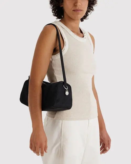 [BAGGU] Nylon Rope Bag Black Shoulder Bag / 나일론 로프 백 블랙 숄더백