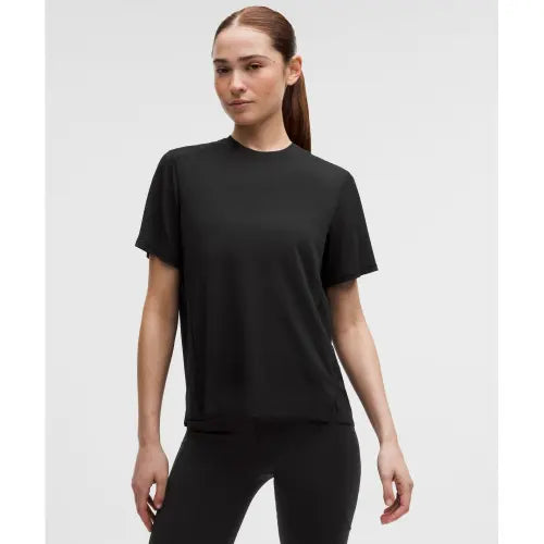 [LULULEMON] FAST & FREE Perforated Stripe Short Sleeve Shirt BLK / 패스트 앤 프리 숏슬리브 셔츠 *퍼포레이티드 스트라이프  BLK