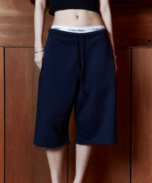 [LIKE A MODS] Cutoff velcro bermuda pants_Navy / 컷오프 벨크로 버뮤다 팬츠_네이비