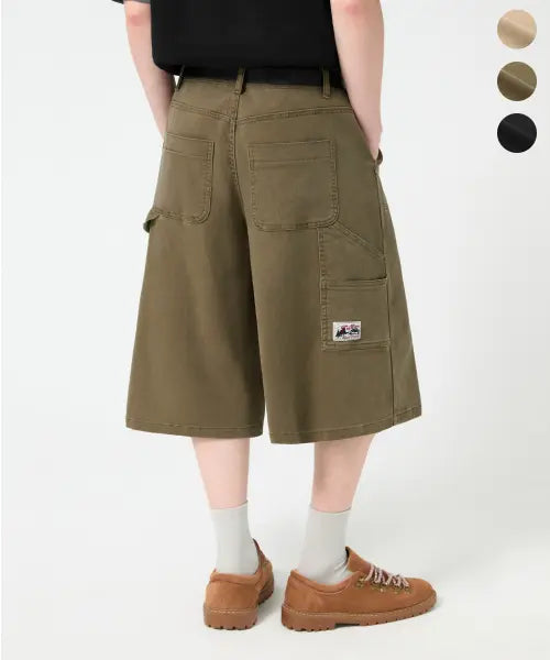 [TRILLION] STONE WASHED WORK PATCH BERMUDA SHORTS_3color / 스톤 워싱 워크 패치 버뮤다 쇼츠_3color