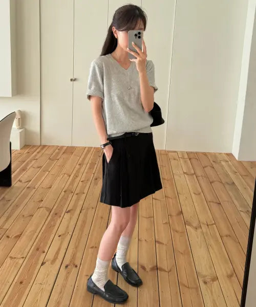 [COSTUMEOCLOCK WOMAN] [Women] Pleated Skirt Pants 2 COLOR COWPT007 / 플리츠 스커트 팬츠 2 COLOR COWPT007