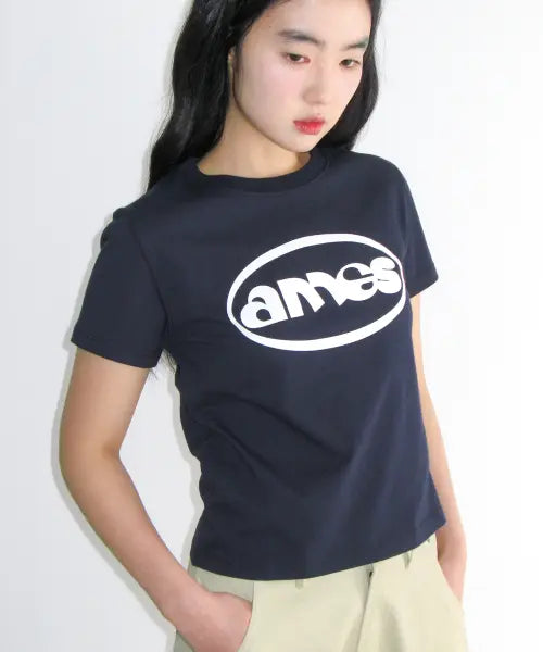 [AMES-WORLDWIDE] AMES CIRCLE LOGO SYMBOL TEE NAVY