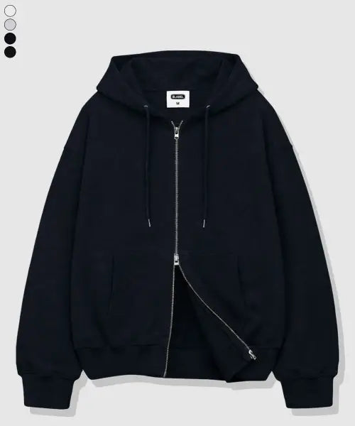 [BASIC LABEL] Eli 2WAY Oversized-fit Hooded Zip-Up 4 Color [BLBH_6001]