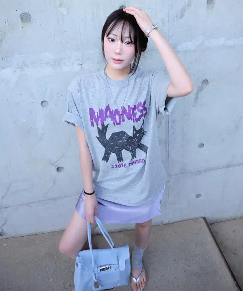 [MAHAGRID] MADNESS CAT TEE GREY(MG2GMMT521A)