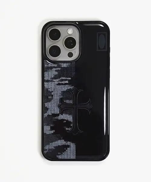 [MEMORIESBOUNDARY] AETERNA Boundary Ritual Cross Knit Case Eternal Black (BK_Epoxy/MagSafe Glass)