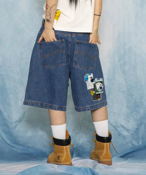 [GLACK] GHP036 Game Changer Bermuda Denim Pants (INDIGO) / GHP036 게임 체인저 버뮤다 데님 팬츠 (INDIGO)