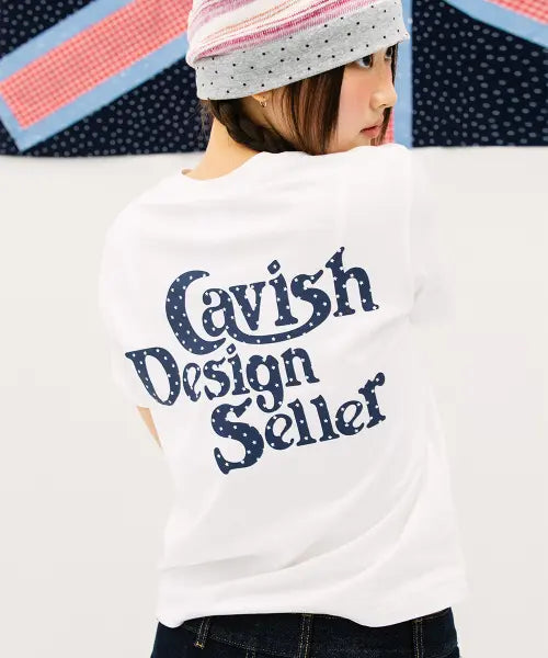 [CAVISH] W STAR SELLER LOGO SS TEE WHITE(CV2GMFT549A)