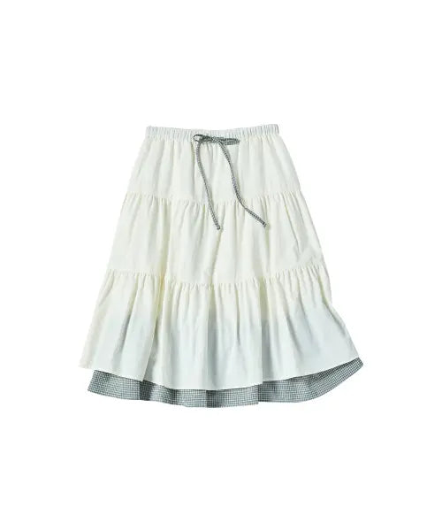 [COMONINOZ] W GARDEN CANCAN SKIRT [IVORY]