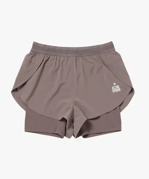 [GOALSTUDIO] WS 2 RUNNING SHORTS-BROWN
