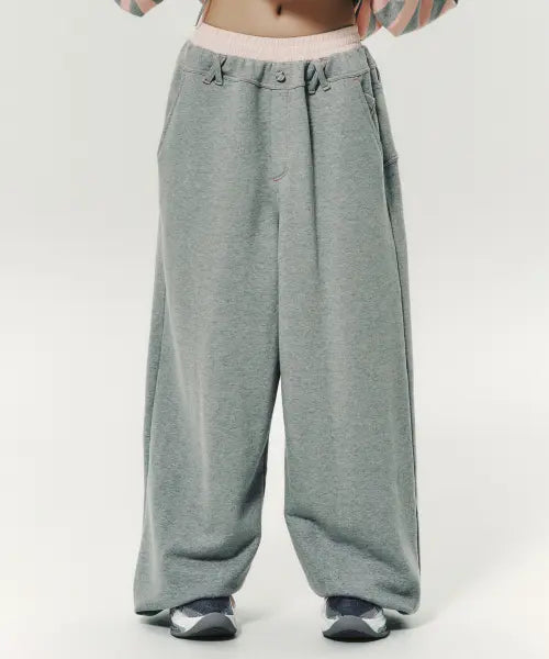 [NYXX] Stitch Jogger Pants Grey