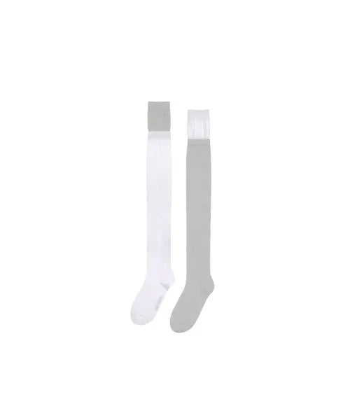 [THREE TO EIGHTY] SOFT LAYERED OVER KNEE SOCKS SET