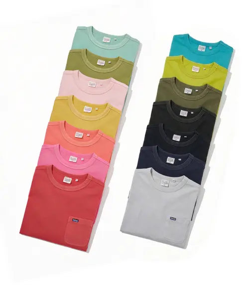 [PENFIELD] Washed Basic Pocket Short Sleeve T-Shirt / [17COLOR] 워시드 베이직 포켓 반팔 티셔츠