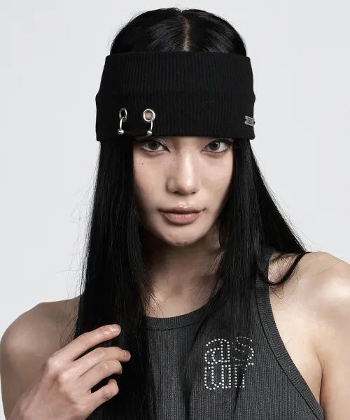 [AS YOU ARE] PIERCING RING HAIRBAND BLACK / 피어싱 링 헤어밴드 블랙