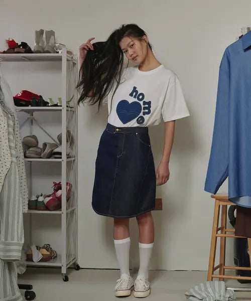 [OGGITT] Uni Homelover T-shirt Denim / (uni)홈러버 티셔츠 데님