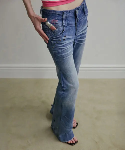 [SCULPTOR] DIY Bootcut Denim Ice Blue