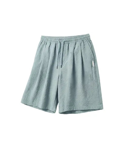 [YALE] Seersucker Check Shorts_Blue / 시어서커 체크 쇼츠_블루