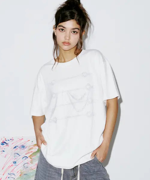 [NYXX] BUTTON TEE IVORY