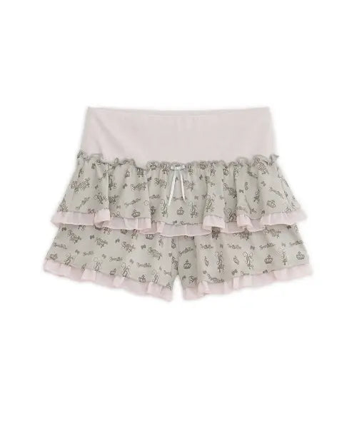 [HUG YOUR SKIN] Ribbon cancan skirt pants (Pink) / 리본 캉캉 스커트 팬츠 (핑크)