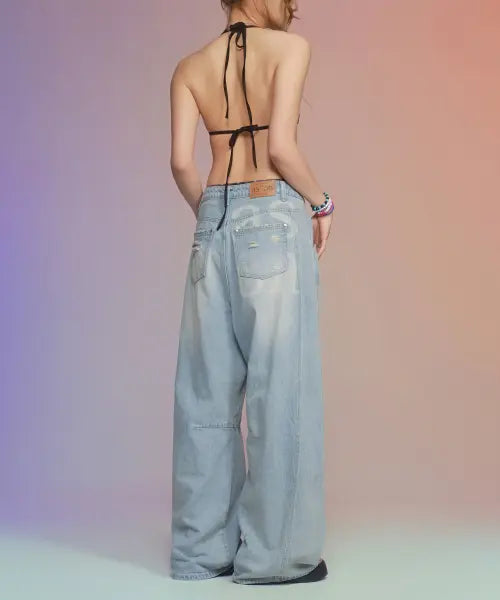[ASON] SUNFADE DENIM PANTS / LIGHT BLUE