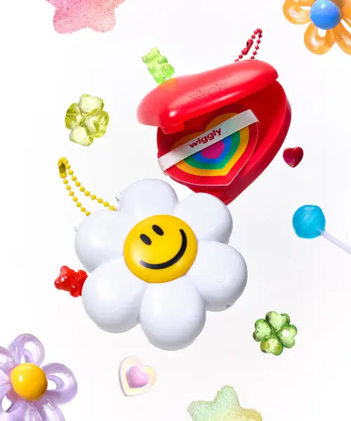 [WIGGLY] WIGGLY Oil Blotting Paper Case 100EA \u0026 CASE SET / 오일 페이퍼 케이스 키링 기름종이 100매
