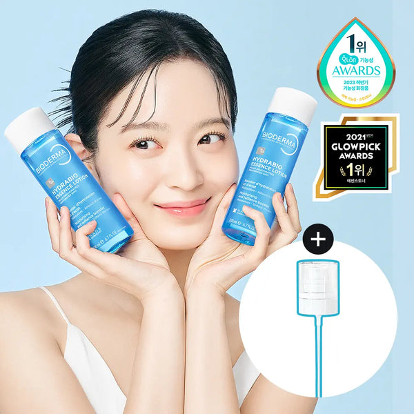 [BIODERMA] Bioderma Hydrabio Essence Lotion 200ml Set (Includes Mist Pump) / 바이오더마 하이드라비오 에센스로션 200ml 2입 기획 (+미스트펌프 증정)
