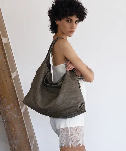 [SAND MUSEUM] CACTUS HOBO BAG [Moss Green]