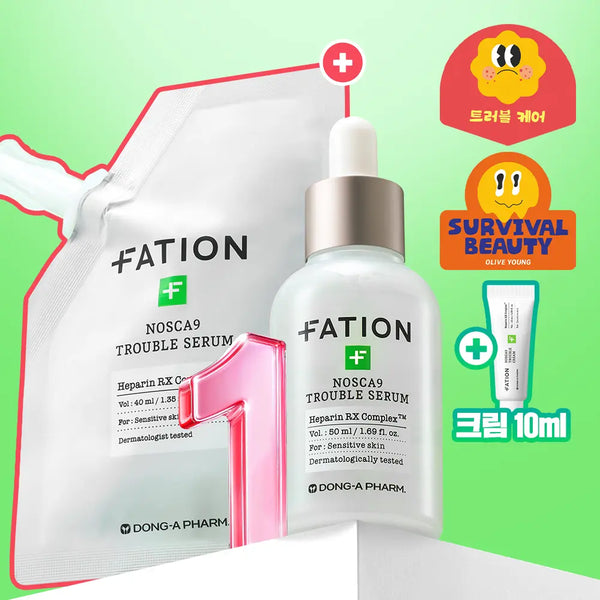 [FATION] Pation Noscalan Trouble Serum 50ml Refill Set (+40ml Refill + 10ml Cream) / [대용량] 파티온 노스카나인 트러블 세럼 50ml 리필 기획(+리필40ml+크림10ml)