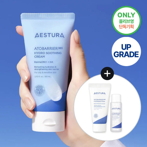[aestura] AESTURA Atobarrier365 Hydro Soothing Cream 80ml Special Set (Includes Toner 25ml + Cleansing Foam 30g) / 에스트라 아토베리어365 하이드로 수딩크림 80ml 기획(토너25ml+클렌징폼30g)