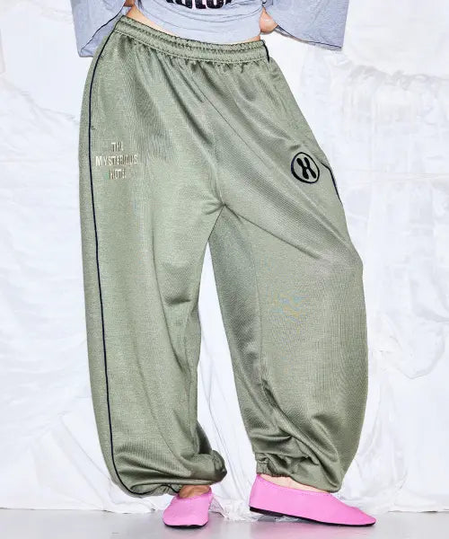[THE MYSTERIOUS HOTEL] H TRACK JERSEY WIDE PT [KHAKI]