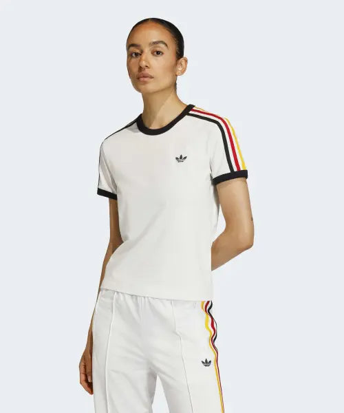 [ADIDAS] 3S TEE SLIM         CLOWHI/BLACK/TEPORE/ / 3-스트라이프 슬림 티셔츠 - 화이트 / KE9381