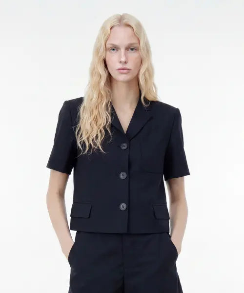 [NORMOR] TIMELESS SHORT JACKET NAVY / 타임리스 쇼츠 자켓 네이비