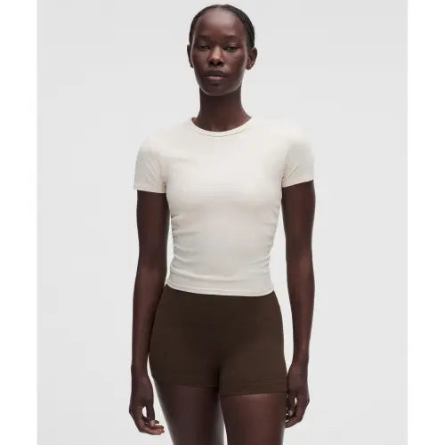 [LULULEMON] All It Takes Ribbed Keyhole Short Sleeve Shirt / 올 잇 테익스 리브드 키홀 숏슬리브 셔츠  LTIV