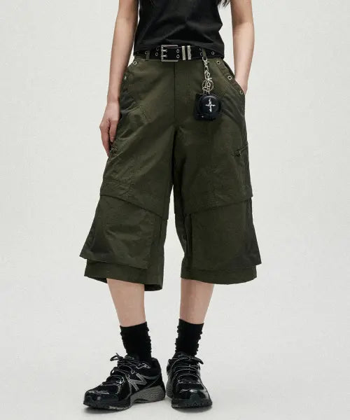 [NOT4NERD] W Utility Mesh Panel Pants - Khaki