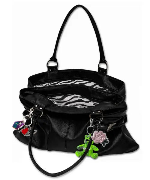 [VISUAL COLLECTOR] Inner Zebra Buckle Big Bag [Black] / 이너 지브라 버클 빅 백 [블랙]