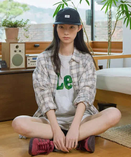 [LEE] Women's Holiday Check Shirt - Light Green / 우먼 홀리데이 체크 셔츠 라이트 그린
