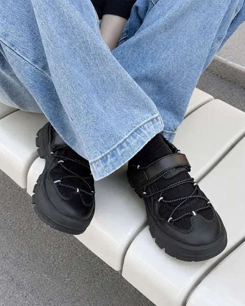 [HUNTER] Explorer On Mary Jane Shoes - Black / [UNISEX] 익스플로러 온 메리 제인 슈즈 - 블랙 HEWK405FMZBLK