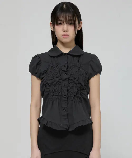 [FLAREUP] Cloud Puff Blouse (FL-115_Black)