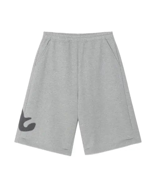 [THE COLDEST MOMENT] TCM zigzag stitch half sweat pants (melange grey)