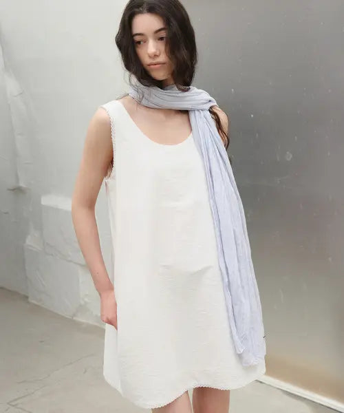[LEVAR] Lace Point Mini Dress - Off White